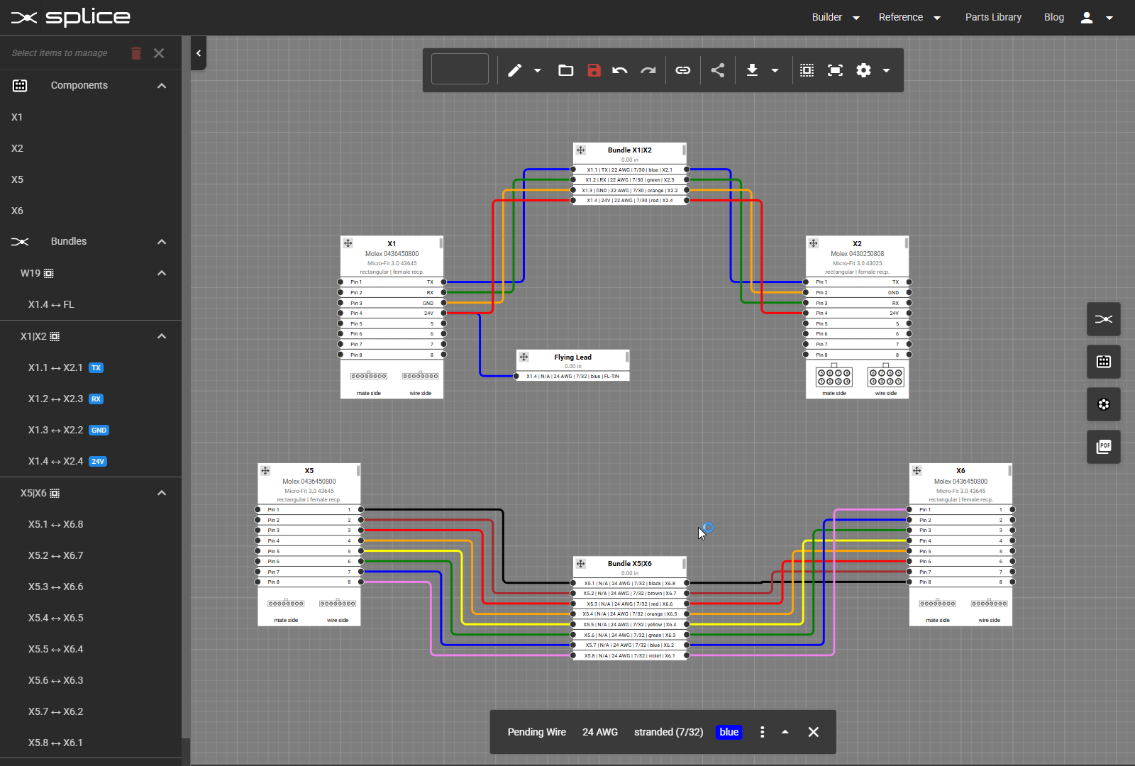 Manual single wire waypoint adjustment