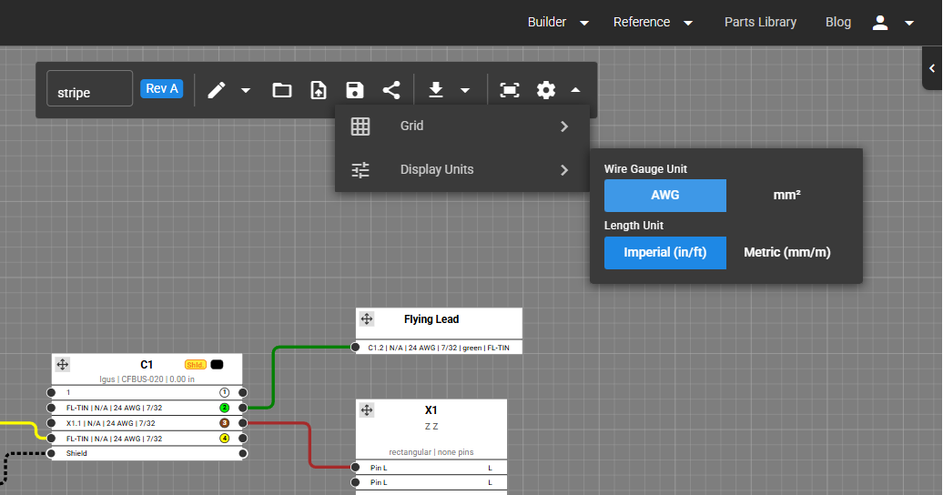User unit preferences